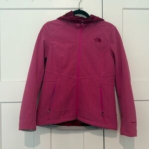 Women’s North Face Windwall Jacket full zip with hood in Pink